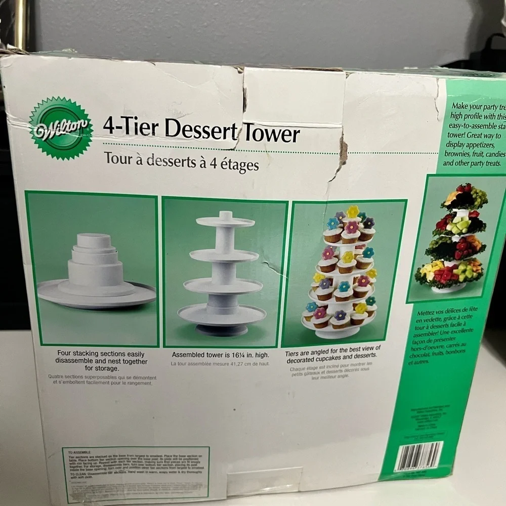 Wilton 4-Tier Dessert Tower - Classic White